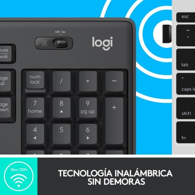 Logitech MK295 teclado RF inalámbrico QWERTY Español Negro