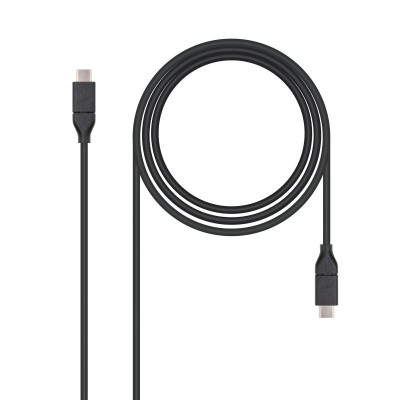 Nanocable - Cable USB 3.1 Gen2 10Gbps 5A, 4K/60Hz, USB-C/M-USB-C/M, Negro,  2 m