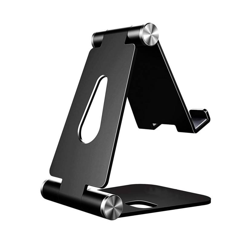 AISENS Soporte De Sobremesa Tamaño M Ajustable (2 Pivotes) Para Movil  Tablet, Negro