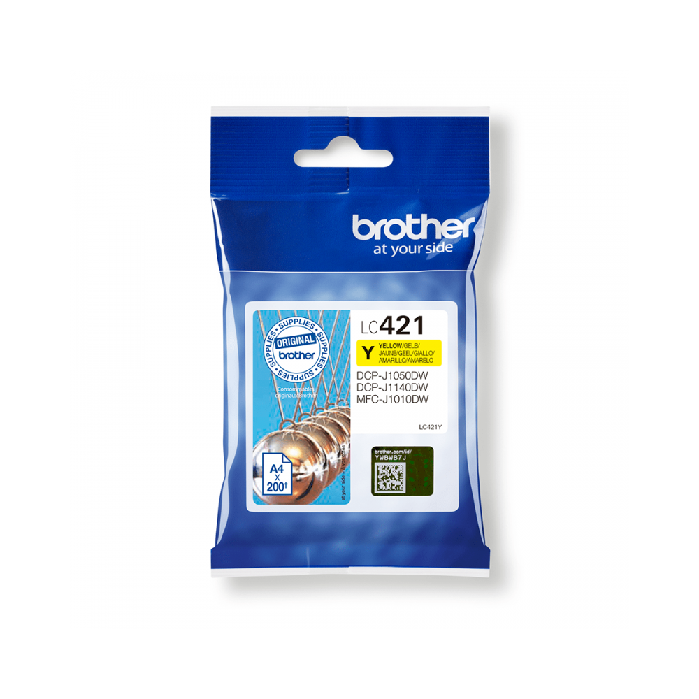 Brother LC-421Y cartucho de tinta 1 pieza(s) Original Amarillo