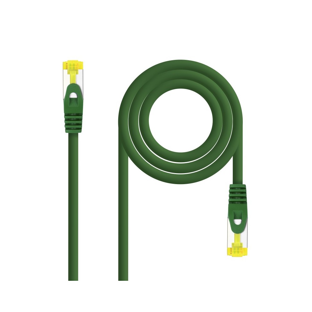 Nanocable Cable Red Latiguillo RJ45 LSZH CAT.6A SFTP AWG26, Verde, 25 cm
