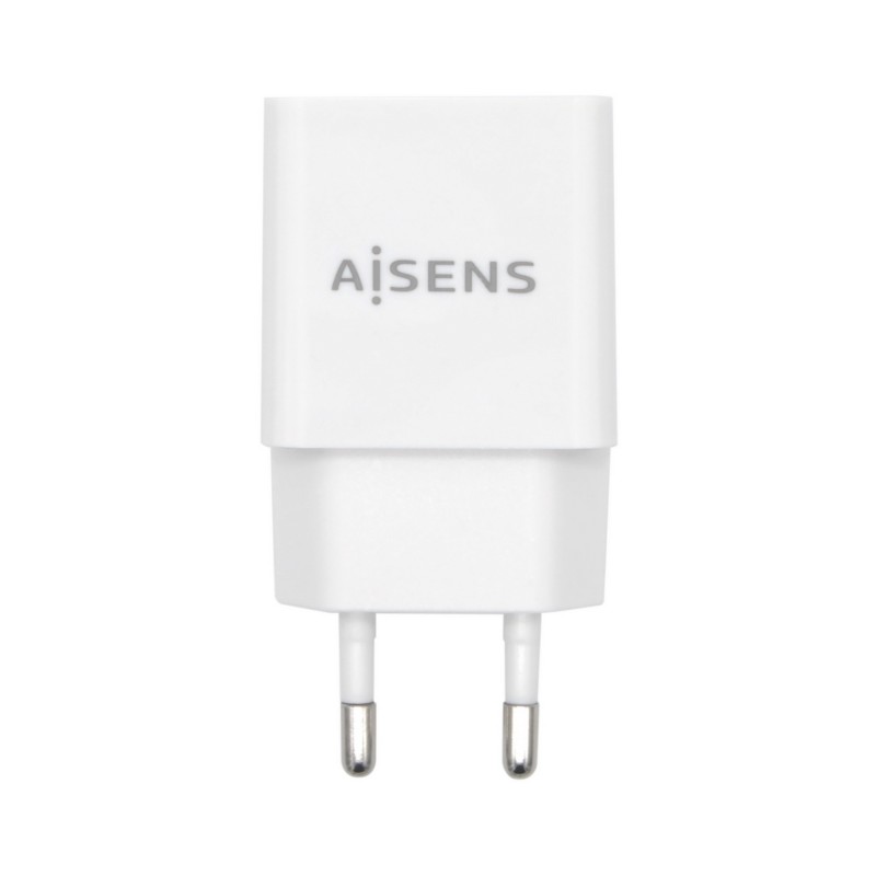 AISENS Cargador USB 10W Alta Eficiencia, 5V2A, Blanco