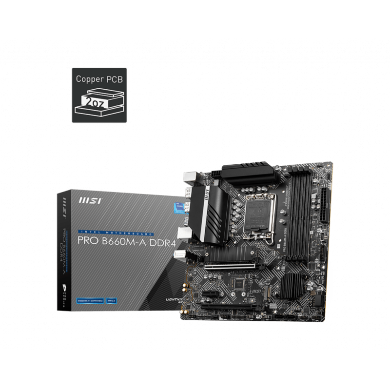 MSI PRO H610M-G DDR4 placa base Intel H610 LGA 1700 micro ATX