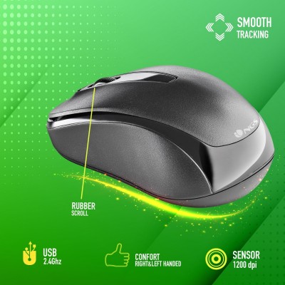 NGS EASY GAMMA ratón Ambidextro RF inalámbrico Óptico 1200 DPI