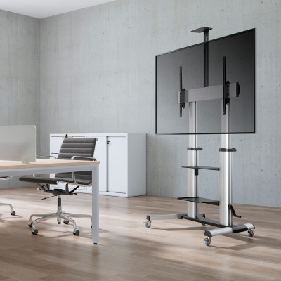 AISENS FT100TE-125 soporte para TV 2,54 m (100") Negro, Plata