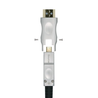 AISENS Cable HDMI V2.0 AOC Desmontable Premium Alta Velocidad  HEC 4k@60Hz 4:4:4 18Gbps, AM-DAM, Negro, 30m