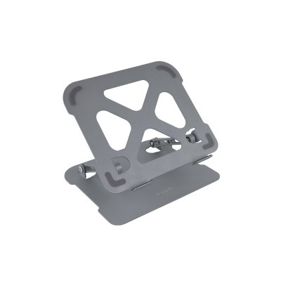 TooQ Soporte Elevador de Aluminio Ajustable Ergonómico para Portátiles, Gris