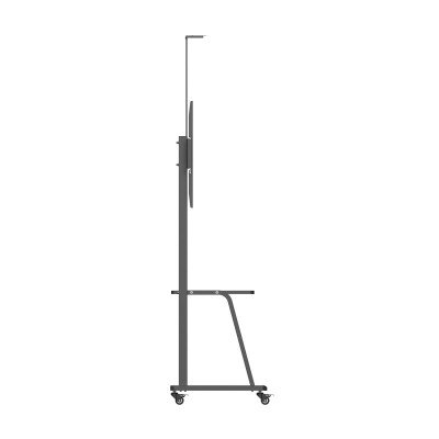 AISENS Soporte de Suelo ECO con Rueda, Bandeja para DVD y Soporte de Cámara para MonitorTV 150Kg de 37-100, Negro