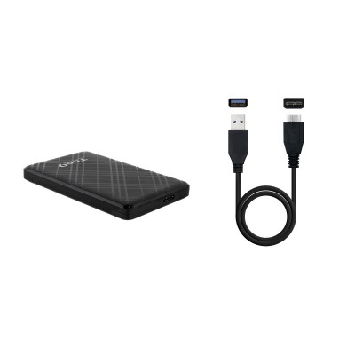 TooQ Caja Externa para Discos de 2,5” HDDSSD, Negro