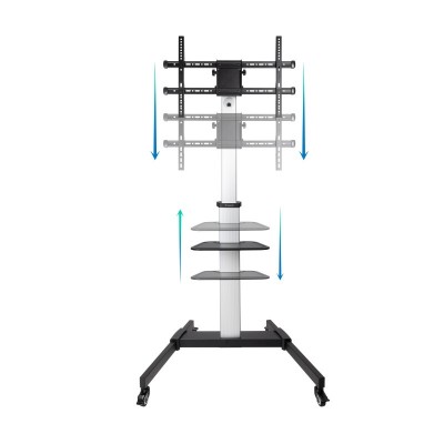 TooQ Hera Soporte de Suelo de Aluminio con Ruedas para Pantalla 37"-86"