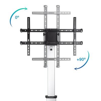 TooQ Hera Soporte de Suelo de Aluminio con Ruedas para Pantalla 37"-86"
