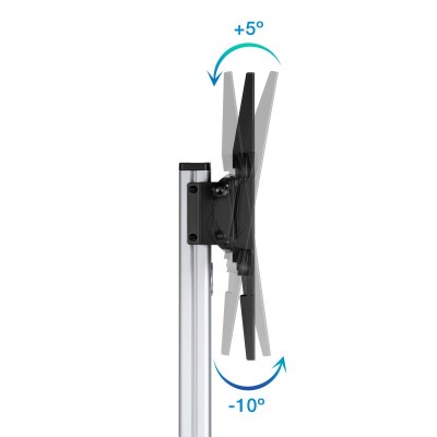 TooQ Hera Soporte de Suelo de Aluminio con Ruedas para Pantalla 37"-86"