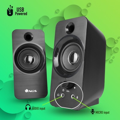 NGS SB350 altavoz Negro Inalámbrico 6 W