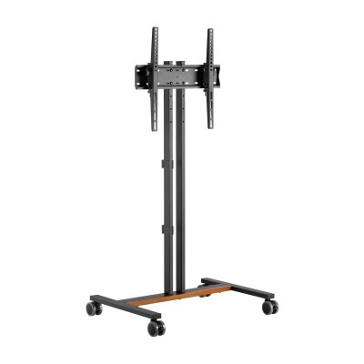 AISENS Soporte de Suelo ECO con Rueda para MonitorTv 35Kg de 32-55, Negro