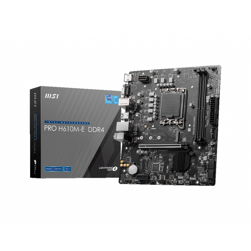 MSI PRO H610M-E DDR4 placa base Intel H610 LGA 1700 micro ATX