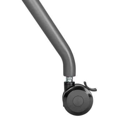AISENS Soporte De Suelo Pro Con Rueda, 1 Bandeja Para Pantalla InteractivaTV 120kg De 50-86, Negro
