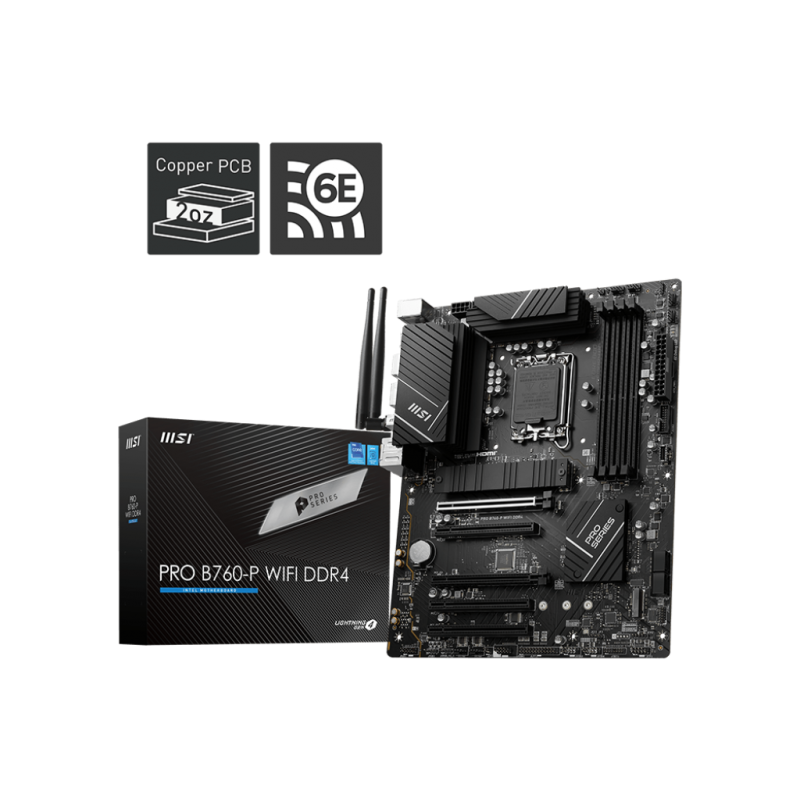MSI PRO B760-P WIFI DDR4 placa base LGA 1700 micro ATX