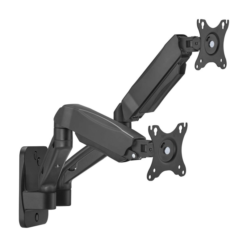 AISENS Soporte De Pared Pro Contrapeso Giratorio E Inclinable Para Monitortv 9kg (3 Pivotes, 2 Brazos) De 17-32, Negro