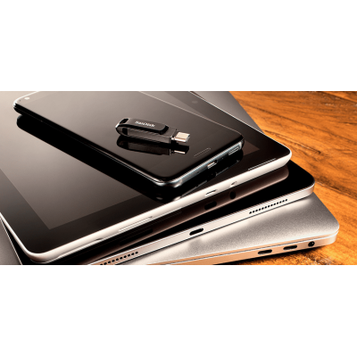 SanDisk Ultra Dual Drive Go unidad flash USB 64 GB USB Type-A  USB Type-C 3.2 Gen 1 (3.1 Gen 1) Negro