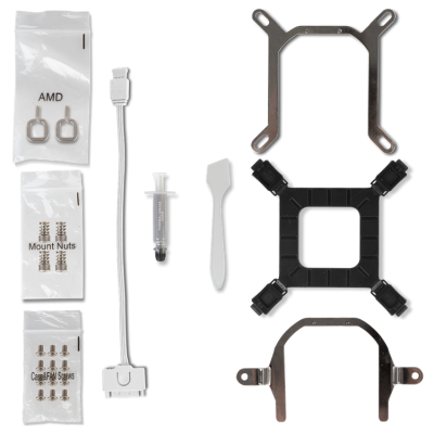 NOX NXHUMMERM360ARGBW sistema de refrigeración para ordenador Procesador Sistema de refrigeración líquida todo en uno 12 cm Bla