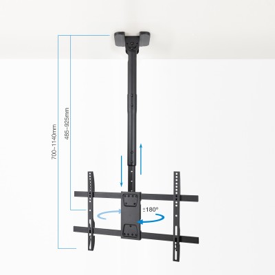 TooQ Soporte de Techo para Pantallas 43"-86", Negro