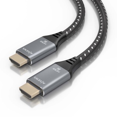 AISENS Cable HDMI V2.1 ultra alta velocidad  HEC 8K@60Hz 48Gbps, AM-AM, GrisNegro, 10m