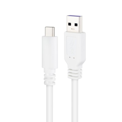 Nanocable Cable USB 2.0 3A, tipo USB-CM-AM, Blanco, 1.5 m