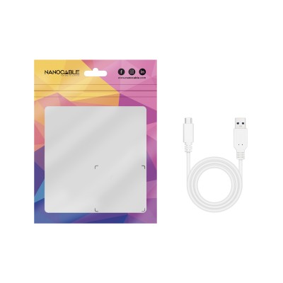 Nanocable Cable USB 2.0 3A, tipo USB-CM-AM, Blanco, 1.5 m