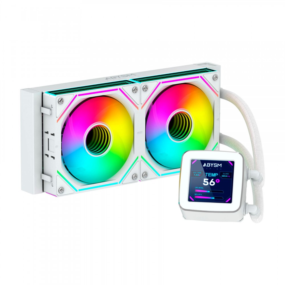 ABYSM AB324012 sistema de refrigeración para ordenador Procesador Kit de refrigeración líquida 12 cm Blanco 1 pieza(s)