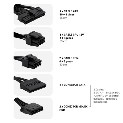 CoolBox CoolPower 650W unidad de fuente de alimentación 20+4 pin ATX ATX Negro