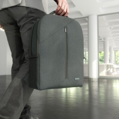 AISENS Mochila premium para portátil 15.6, Gris