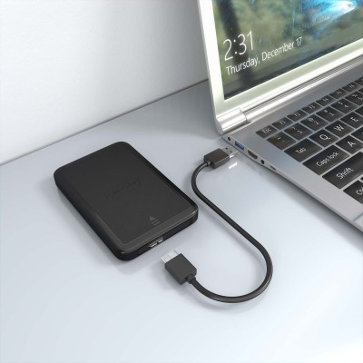 AISENS Caja externa 2.5" ASE-2519B 9.5mm SATA a USB 3.0USB3.1 Gen1, Negro