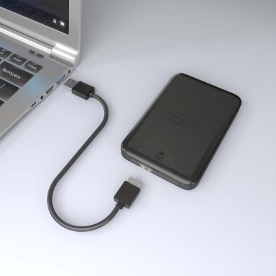 AISENS Caja externa 2.5" ASE-2519B 9.5mm SATA a USB 3.0USB3.1 Gen1, Negro