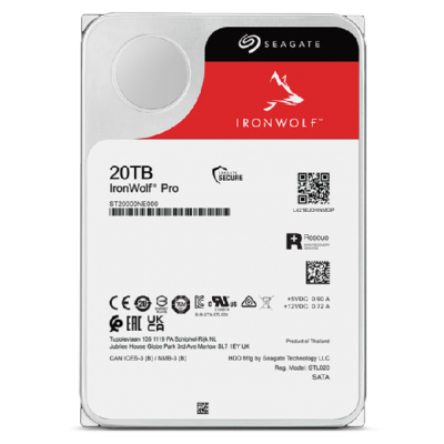 Seagate IronWolf Pro ST20000NT001 disco duro interno 20 TB 7200 RPM 256 MB 3.5"