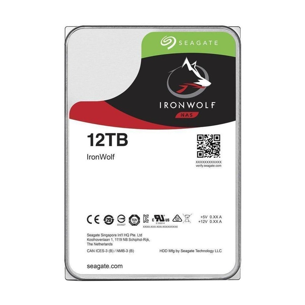 Seagate NAS HDD IronWolf disco duro interno 12 TB 7200 RPM 256 MB 3.5" Serial ATA III