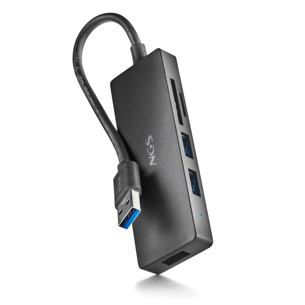 NGS IHUB READER USB 3.2 Gen 1 (3.1 Gen 1) Type-A 5000 Mbits Negro