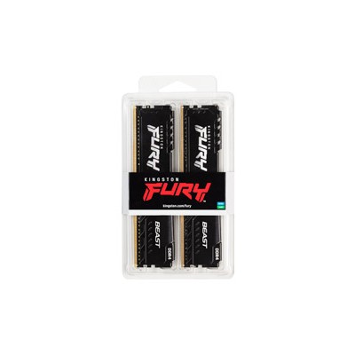 Kingston Technology FURY Beast 64GB 3600MTs DDR4 CL18 DIMM (Kit de 2) Black