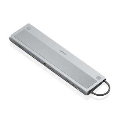 AISENS USB-C Dock 12 en 1, USB-C a 2xHDMI, 1xDisplayPort