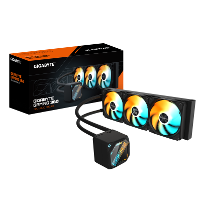 GIGABYTE GAMING 360 Refrigeración Líquida para CPU - 3x120 mm Ventiladores ARGB, Mecanismo de enclavamiento deslizante, DAISY-C