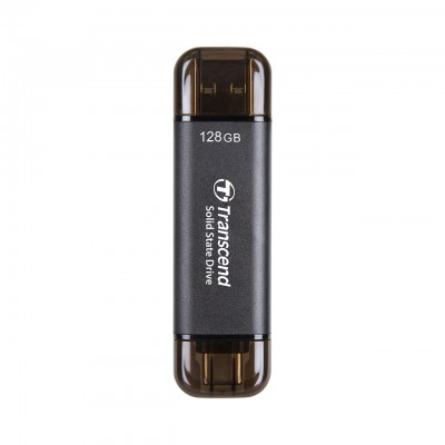 Transcend ESD310C Tecnología Thunderbolt (Rayo) 128 GB USB Type-A  USB Type-C USB 3.2 Gen 2x2 Negro