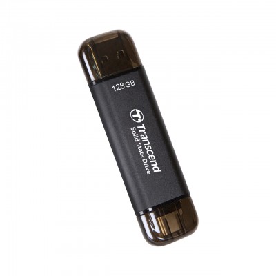 Transcend ESD310C Tecnología Thunderbolt (Rayo) 128 GB USB Type-A  USB Type-C USB 3.2 Gen 2x2 Negro
