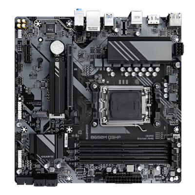 GIGABYTE B650M D3HP Placa base - AMD Ryzen serie 9000, VRM de 5+2+2 fases, hasta 7600 MHz DDR5 (OC), 2xPCIe 4.0 M.2, LAN 2,5 Gb