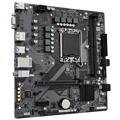GIGABYTE B760M E Placa base - Compatible con procesadores Intel Core 14ª generación, VRM de 6+1+1 fases, hasta 7200 MHz DDR5 (O
