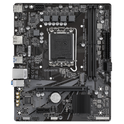 GIGABYTE H610M K V2 Placa base - Procesadores Intel Core 14ª generación, hasta 5600 MHz DDR5, 1xPCIe 3.0 M.2, LAN 1GbE, USB 3.2