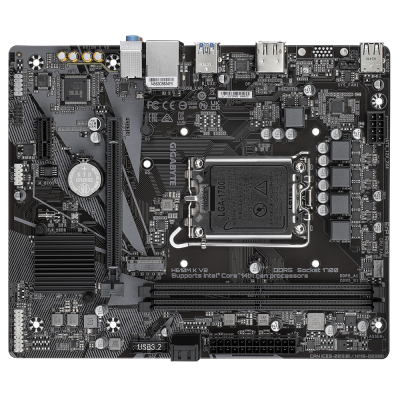 GIGABYTE H610M K V2 Placa base - Procesadores Intel Core 14ª generación, hasta 5600 MHz DDR5, 1xPCIe 3.0 M.2, LAN 1GbE, USB 3.2