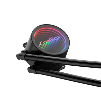 CoolBox Infinite Liquid 240 ARGB Procesador Sistema de refrigeración líquida todo en uno 12 cm Negro 1 pieza(s)