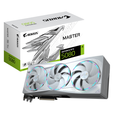 GIGABYTE AORUS GeForce RTX 5080 MASTER ICE 16G Tarjeta Gráfica