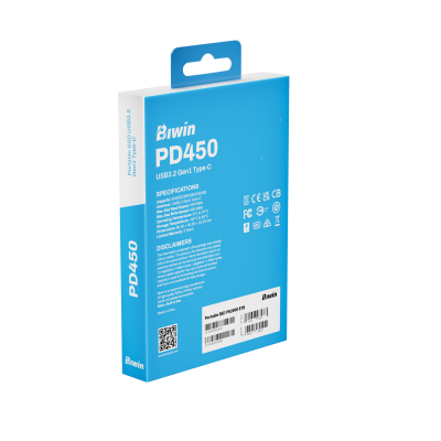 Biwin PD450 2 TB USB Tipo C 3.2 Gen 1 (3.1 Gen 1) Negro