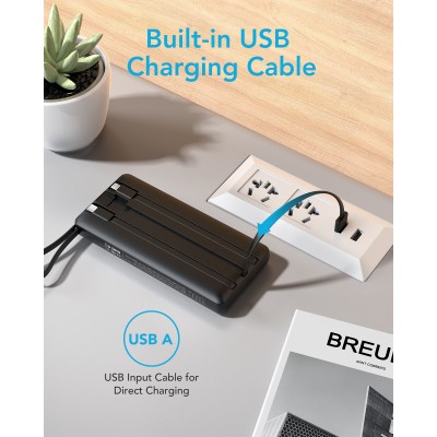 VEGER C10 VG-W1116 PowerBank 10000mAh with cables bulit-in