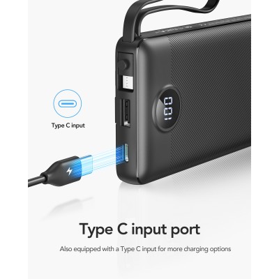VEGER C10 VG-W1116 PowerBank 10000mAh with cables bulit-in